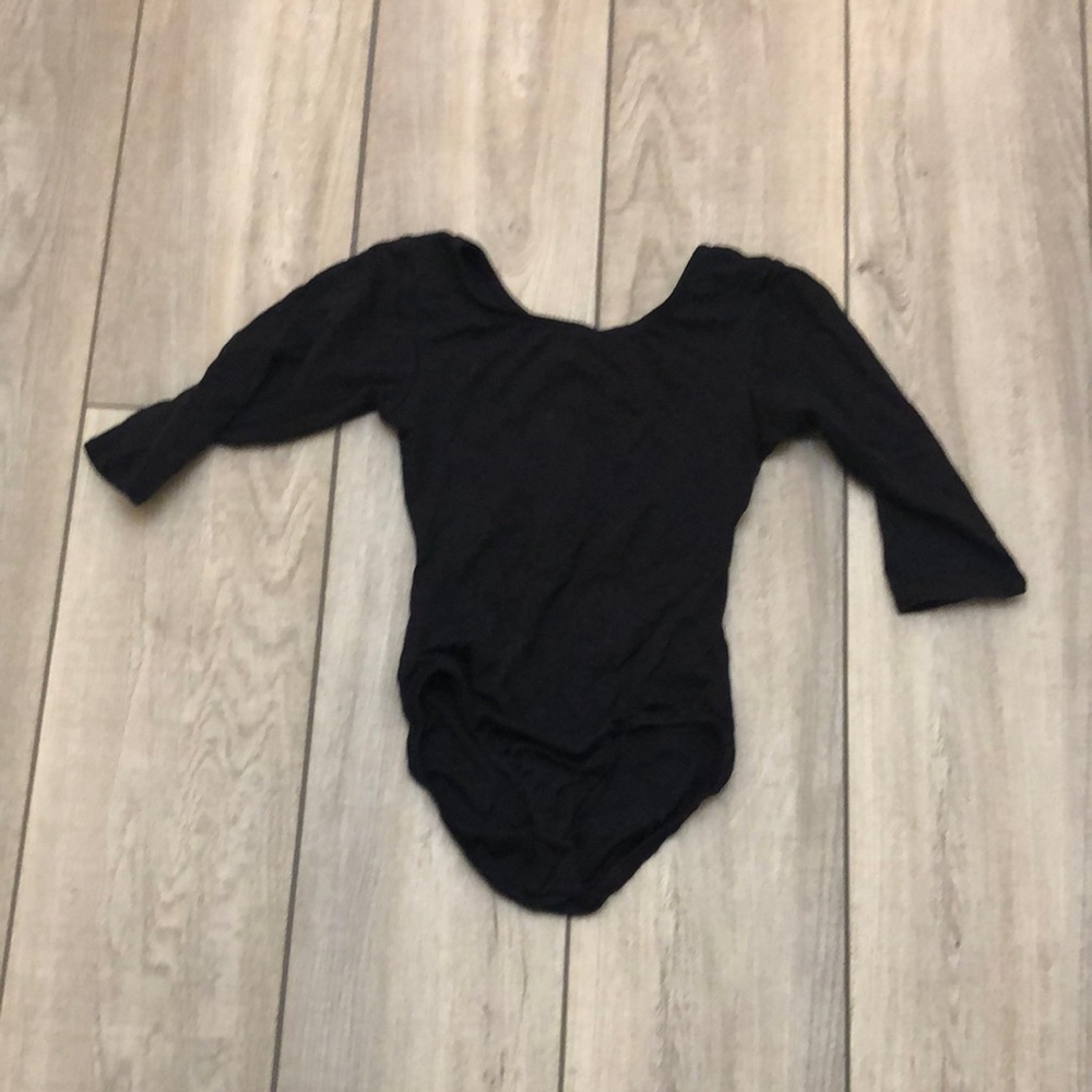 Leotard Black with 3/4 length sleeves